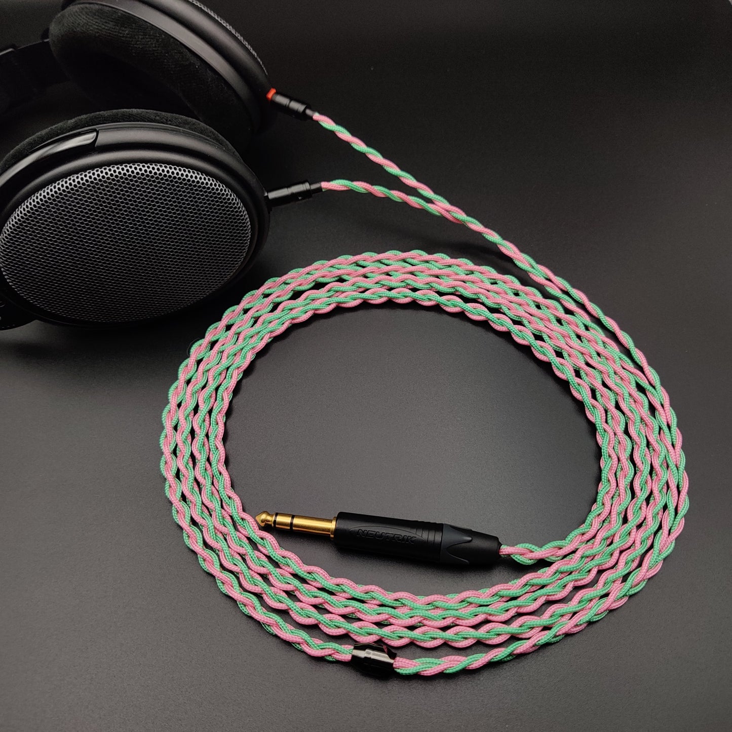 Sennheiser 2 Pin HD600/HD650 Headphone Cable - Braided sleeved