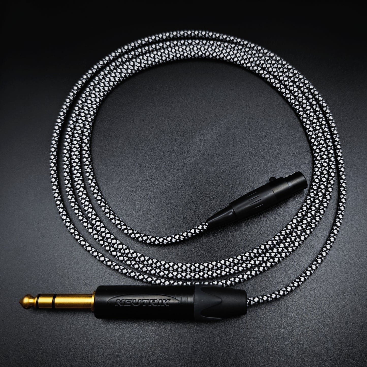 3 Pin Mini XLR Headphone Cable - Single Sleeve