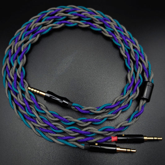 Dual 3.5mm Headphone Cable - Braided Sleeved