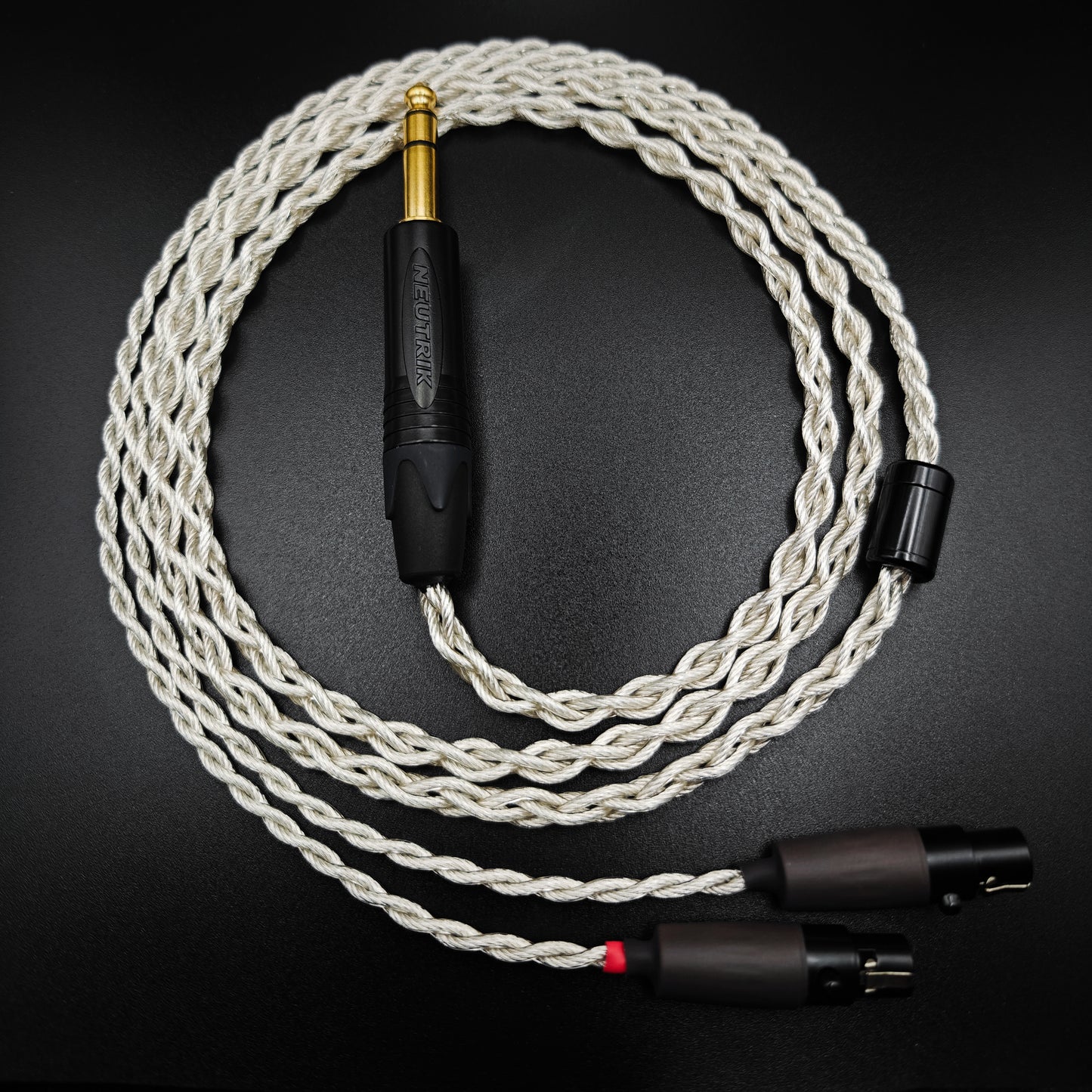 Dual 4 Pin Mini XLR Headphone Cable - Unsleeved