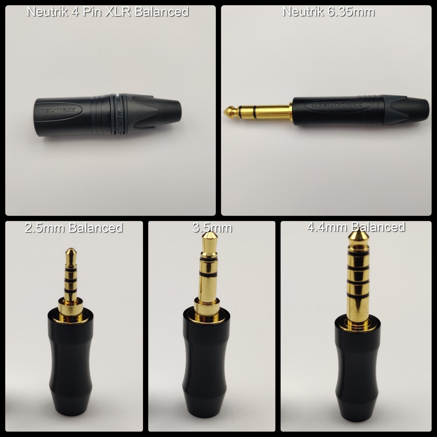 4 Pin XLR Female Adapter - Braided sleeved