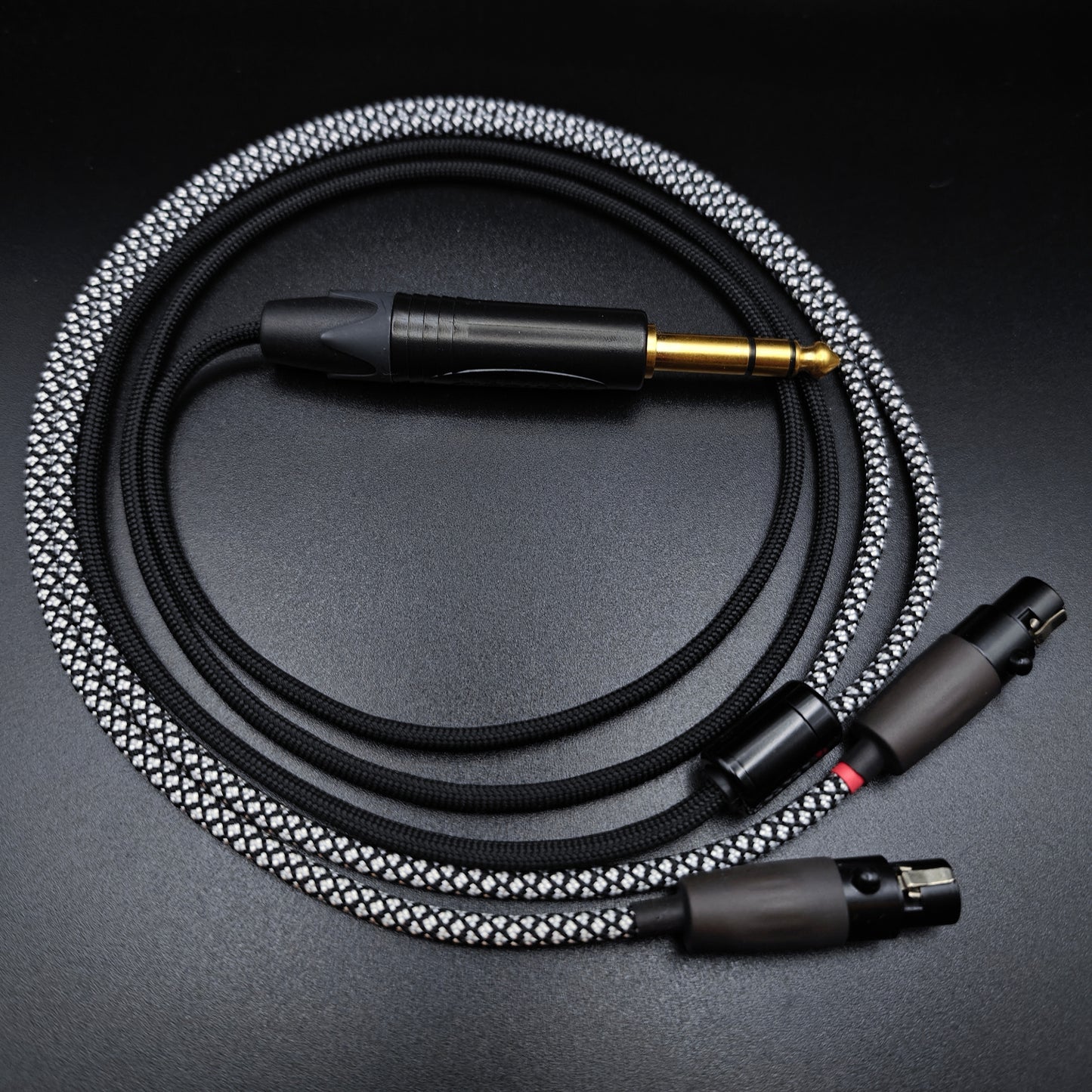 Audeze/Meze Dual 4 Pin Mini XLR Headphone Cable - Single Sleeve