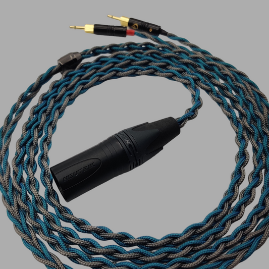 Dual 2.5mm Headphone Cable - Braided sleeved