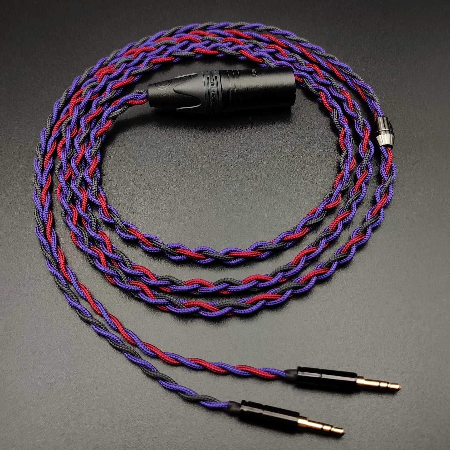 Dual 3.5mm Headphone Cable - Braided sleeved